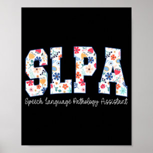 Poster Linguagem de Patologia da Fala Floral Apreciação I