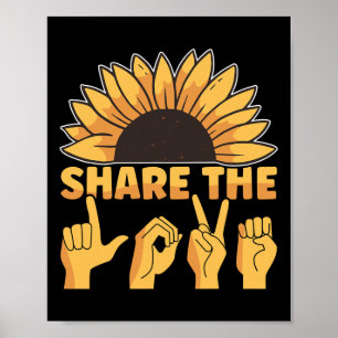 Poster Linguagem De Sinais Americana Compartilha A Consci