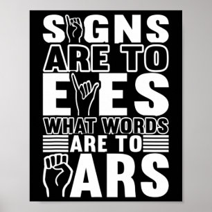 Poster linguagem de sinais de consciência Linguagem de si