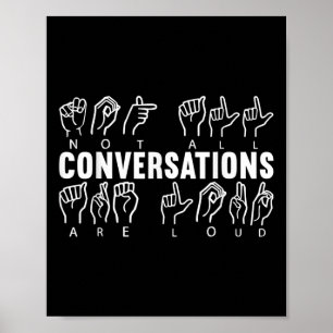 Poster linguagem de sinais de consciência Linguagem de si