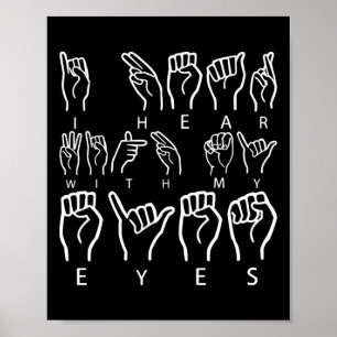 Poster linguagem de sinais de consciência Linguagem de si