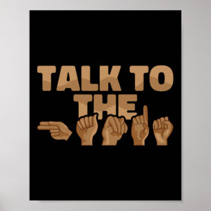Poster Linguagem de Sinal Americano ASL Fale com as Mãos