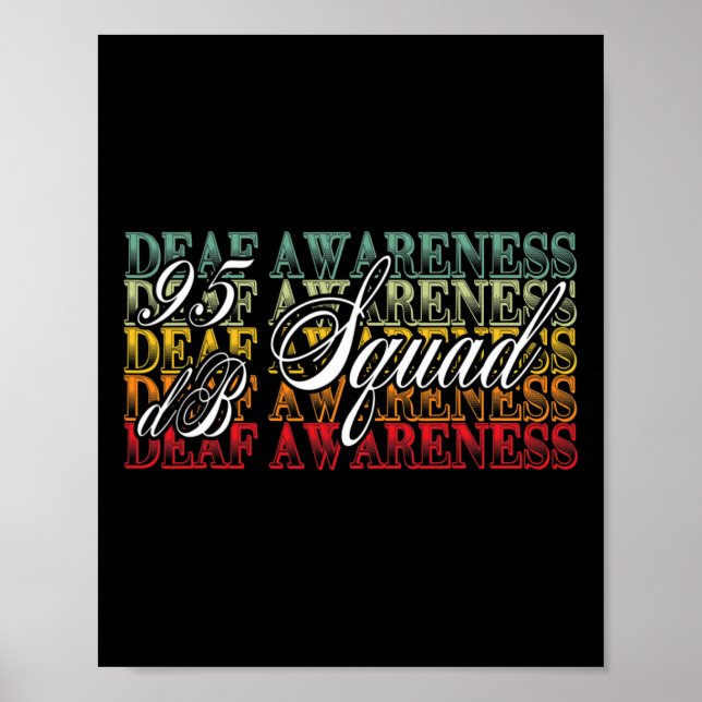 Poster Linguagem de Sinal de Mão Esquadrão 95 Db Aumentan (Frente)