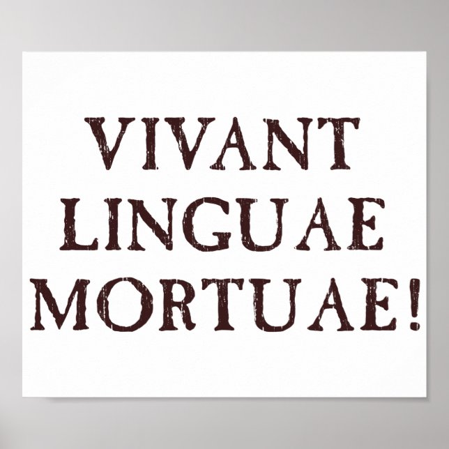 Pôster Linguagens de Mortos Vivas - Latim (Frente)