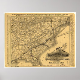 Pôster Linha aérea marítima