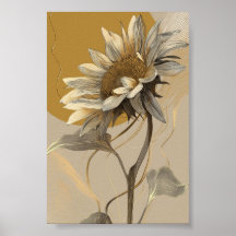 Linha Artística Minimalista Neutra Girassol