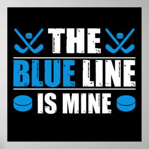Poster Linha Azul de Hóquei