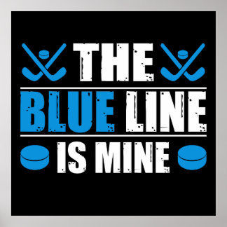 Poster Linha Azul de Hóquei