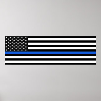 Poster Linha Azul Fino