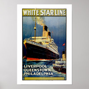 Poster Linha branca da estrela a Philadelphfia