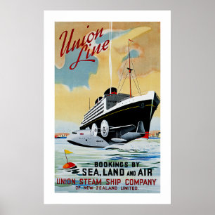 Poster Linha da união de Nova Zelândia