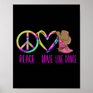 Poster Linha de Amor entre Tie Dye Dance Tie Dye Peace Li