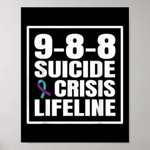 Poster Linha de Apoio à Vida 988 Prevenção ao Suicídio
