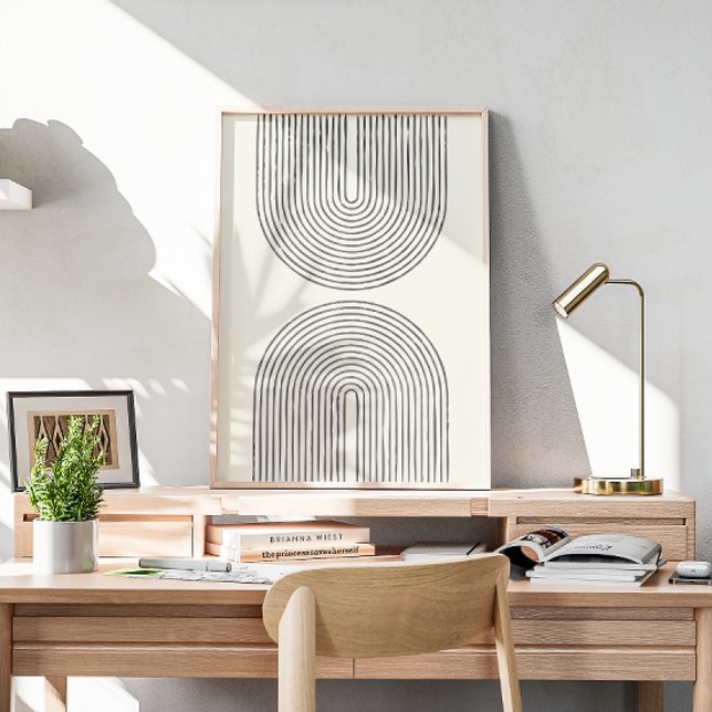 Poster Linha de aquarela de meio século art II (Criador carregado)