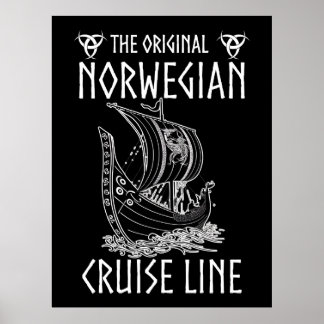 Poster Linha de Cruzeiro Norueguesa Original - Voz Nostál