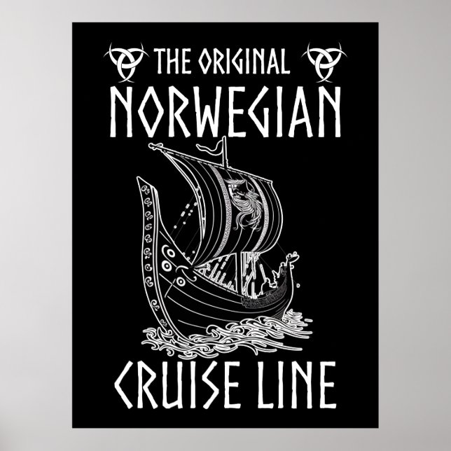 Poster Linha de Cruzeiro Norueguesa Original - Voz Nostál (Frente)