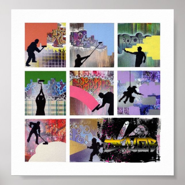 Pôster linha de grafite (Frente)