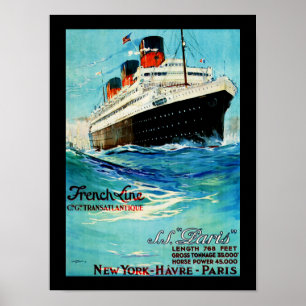 Poster linha do francês do ~ dos ss Paris