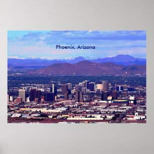 Pôster Linha do horizonte da Arizona Phoenix durante o di