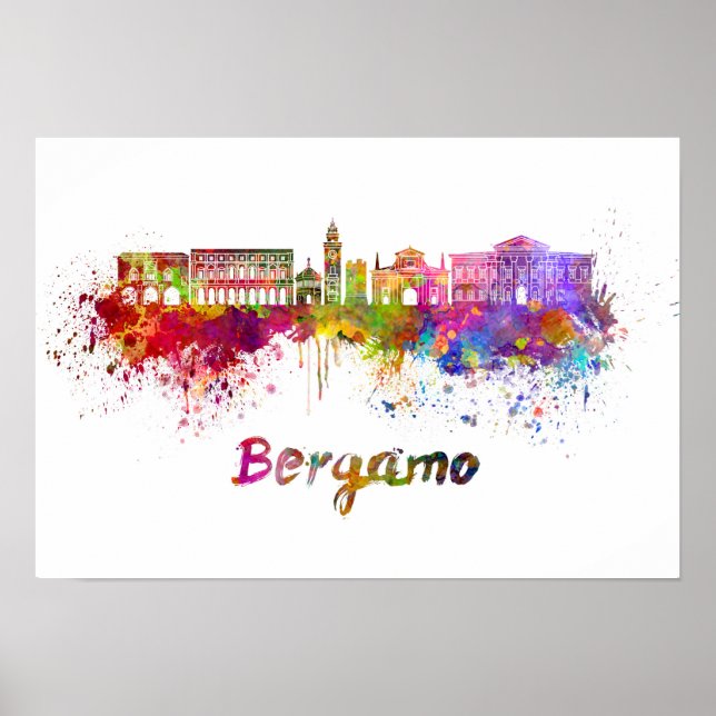Poster Linha do horizonte de Bergamo (Frente)