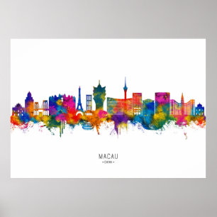 Poster Linha do Skyline em Macau na China