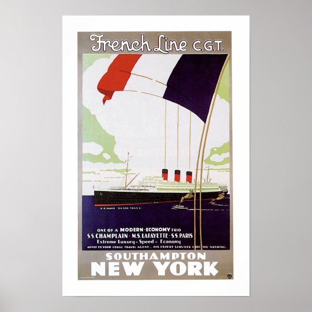 Pôster Linha francesa CGT (Frente)