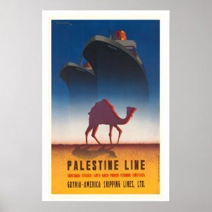 Poster Linha Palestina Gdynia America Shipping Lines