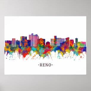 Poster Linha Skyline de Reno Nevada