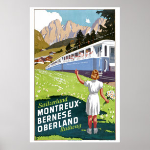 Poster Linha suiça Montreux-Bernese Oberland