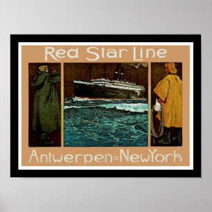 Pôster Linha vermelha ~ York Antwerpen-Novo da estrela