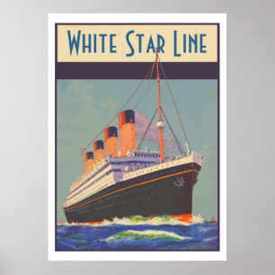 Pôster Linha White Star (Titanic)