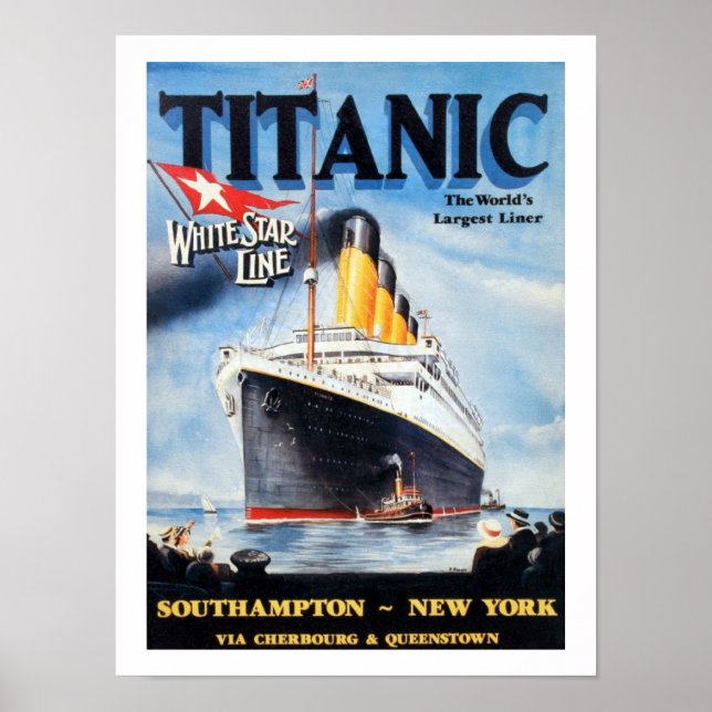 Poster Linha White Star Titanic - Maior Liner do Mundo (Frente)