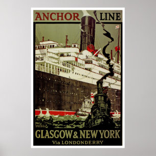 Pôster Linha ~ York Glasgow-Novo da âncora