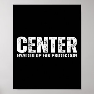 Poster Linhador Ofensivo Central _ Atleta de Futebol Dive