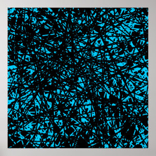 Poster Linhas abstratas - azul-céu