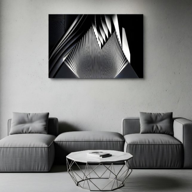 Poster Linhas Abstratas Modernas Arquitetura 3D (Criador carregado)