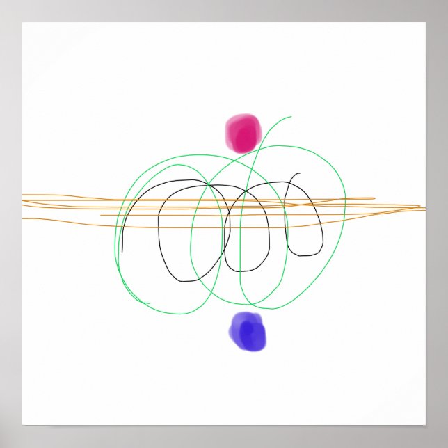 Poster Linhas Abstrato coloridas (Frente)