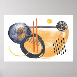 Poster Linhas Abstrato Geométricas Modernas de Design 3