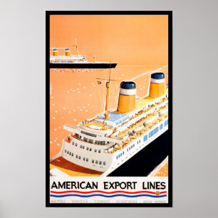 Pôster Linhas americanas da exportação