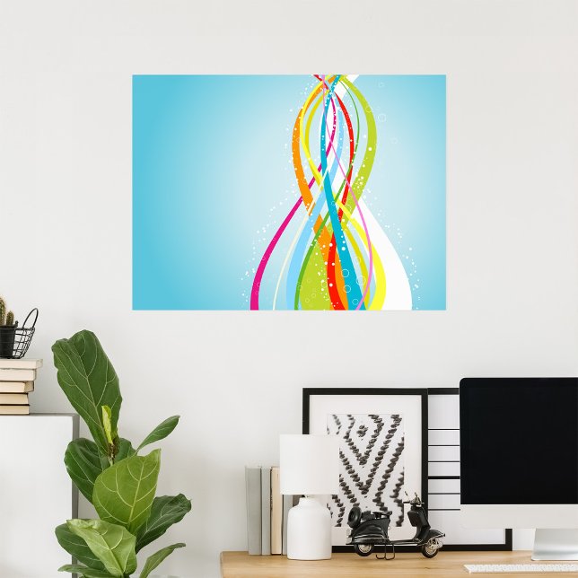 Poster Linhas das Cores Arco-íris (Criador carregado)