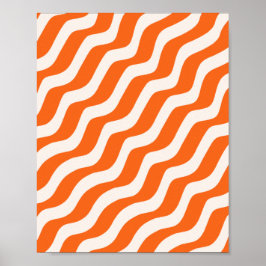 Poster Linhas de Abstrato de Retro Ondas de Vintagem Lara