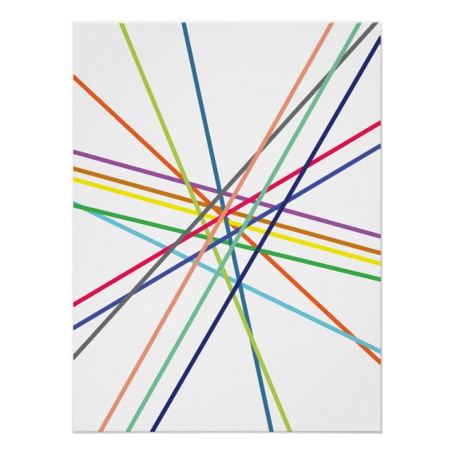 Pôster Linhas de Cruzamento de Crise Multicoloridas (Frente)