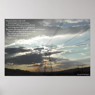 Poster Linhas de energia — Isaiah 40:29-31