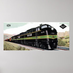 Poster Linhas de estrada de ferro FT da leitura 250