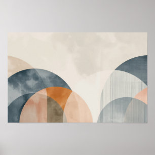 Poster Linhas de interseção curvas com espaço de cópia