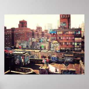 Pôster Linhas de malha e Grafite, médio