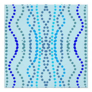 Pôster Linhas de ponta verticais azuis