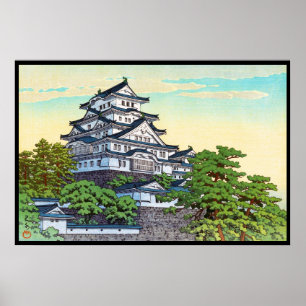 Poster Linhas de transporte pacíficas castelo de Kawase