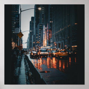 Poster Linhas do Nova Iorque: Captivando as Vistas Urbana