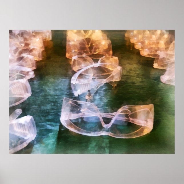 Poster Linhas dos óculos de segurança (Frente)